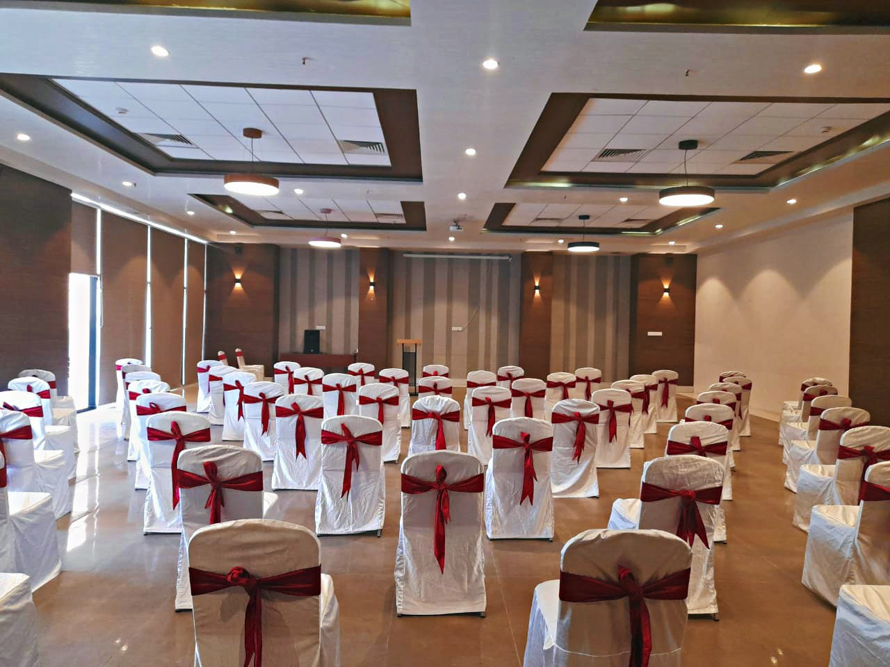 Wide view of the venue interiors.